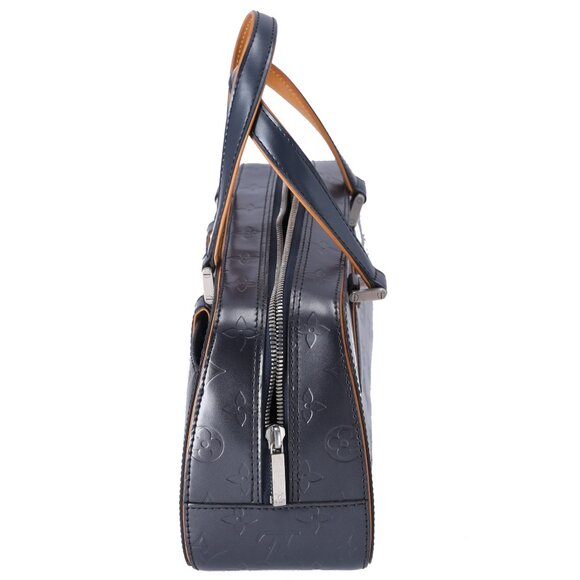 Louis Vuitton Shelton Monogram Mat Handbag M55175 Blue Leather - Picture 5 of 8